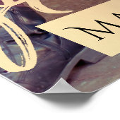 Afstuderen gouden script | Elegant Afstudeerder fo Poster (Hoek)