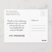 Afstuderen gouden script | Elegante Afstuderen fot Briefkaart (Achterkant)