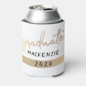 Afstuderen gouden script | Elegante met de hand be Blikjeskoeler (Blikje Achterkant)