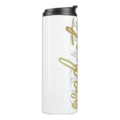 Afstuderen gouden script | Elegante met de hand be Thermosbeker (Gedraaid links)