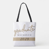 Afstuderen gouden script | Elegante met de hand be Tote Bag (Achterkant)