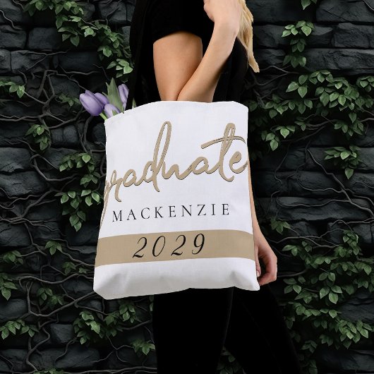 Afstuderen gouden script | Elegante met de hand be Tote Bag