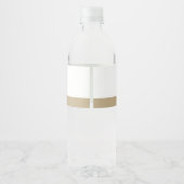 Afstuderen gouden script | Elegante met de hand be Waterfles Etiket (Achterkant)