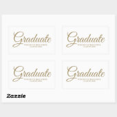 Afstuderen gouden script schoolklas jaar elegant rechthoekige sticker (Vel)
