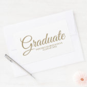 Afstuderen gouden script schoolklas jaar elegant rechthoekige sticker (Envelop)