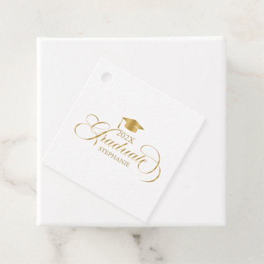 Afstuderen gouden scripttypografie bedankjes labels (In situ)