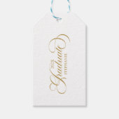 Afstuderen gouden scripttypografie cadeaulabel (Voorkant)