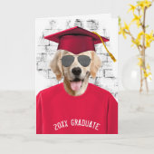 afstuderen gouden T-shirt voor het oprolmechanisme Kaart (Gele Bloem)