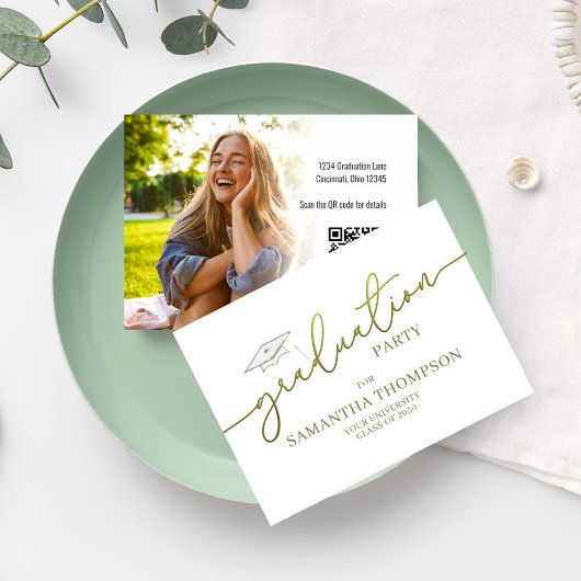 Afstuderen Graduation Cap foto Party invoegen Visitekaartje