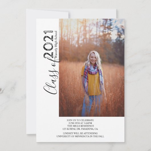 Afstuderen, Graduation party, Afstudeerder, 2021 a Save The Date (Achterkant)