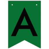 Afstuderen Green Black School Bunting Banner (Tweede vlag)