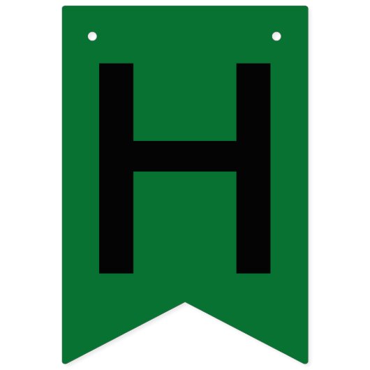 Afstuderen Green Black School Bunting Banner (Eerste vlag)