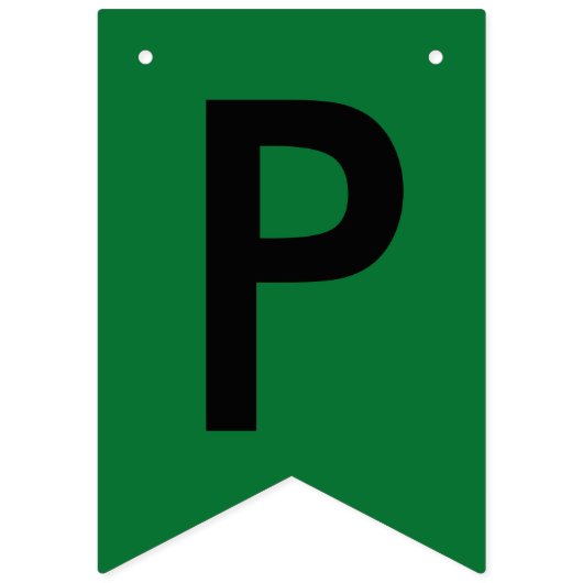 Afstuderen Green Black School Bunting Banner (Derde vlag)