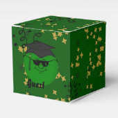 Afstuderen Green Confetti-Sq Favor Box Bedankdoosjes (Voorkant Zijde)
