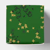 Afstuderen Green Confetti-Sq Favor Box Bedankdoosjes (Bovenkant)