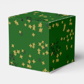 Afstuderen Green Confetti-Sq Favor Box Bedankdoosjes (Achterkant)