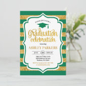 Afstuderen - Green Gold Stripes Kaart (Staand voorkant)