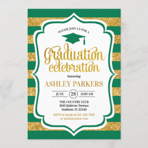 Afstuderen - Green Gold Stripes Kaart