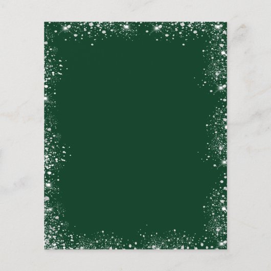 Afstuderen Green Silver Budget Uitnodiging Flyer (Achterkant)