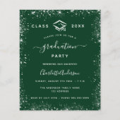 Afstuderen Green Silver Budget Uitnodiging Flyer (Voorkant)