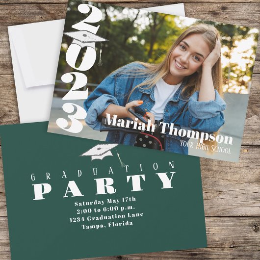 Afstuderen Green Typografie Foto klasse 2023 Kaart