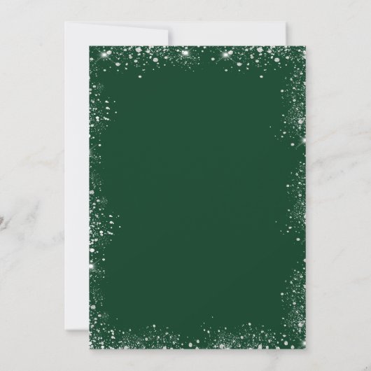Afstuderen green zilver glitter glamoureus kaart (Achterkant)
