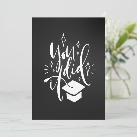 Afstuderen Greeting Flat Kaart Je deed het met het (Staand voorkant)