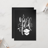 Afstuderen Greeting Flat Kaart Je deed het met het (Voorkant / Achterkant in situ)