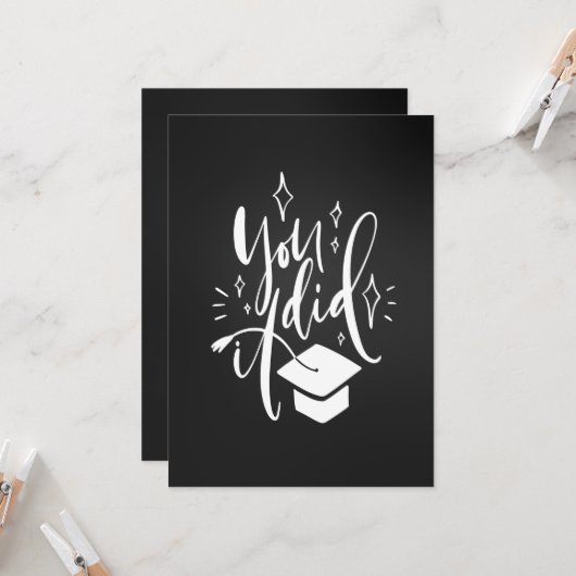 Afstuderen Greeting Flat Kaart Je deed het met het (Voorkant / Achterkant in situ)
