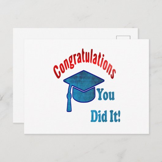 Afstuderen Greetings Briefkaart (Voorkant / Achterkant)