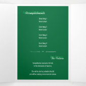 Afstuderen Groen 5-foto's met voetjes Drieluik Uitnodiging (Binnenkant midden)