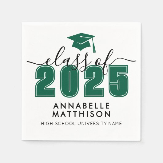 Afstuderen groen Afstuderen Servet (Voorkant)