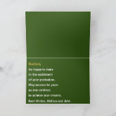 Afstuderen Groen en wit gefeliciteerd Kaart (Binnen)