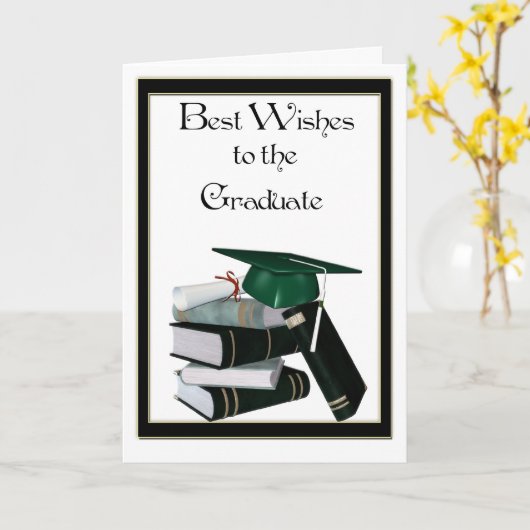 Afstuderen Groen Pet Kaart (Gele Bloem)