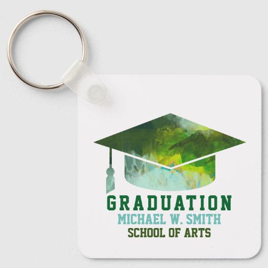 Afstuderen groen sleutelhanger (Voorkant)