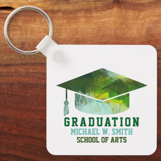 Afstuderen groen sleutelhanger (Voorkant)