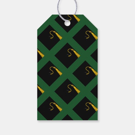 Afstuderen Groene Cadeau Labels Cadeaulabel (Achterkant)