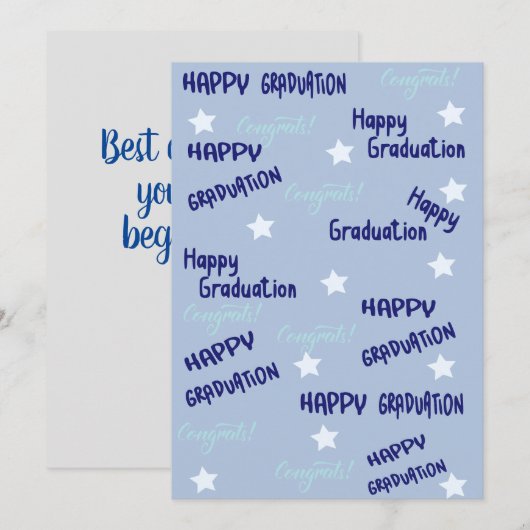 Afstuderen groeten Kaart (Voorkant / Achterkant)