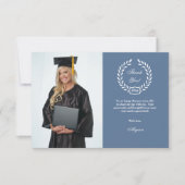 Afstuderen grote foto Hartelijk dank Bedankkaart (Voorkant)