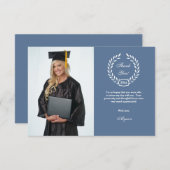 Afstuderen grote foto Hartelijk dank Bedankkaart (Voorkant / Achterkant)