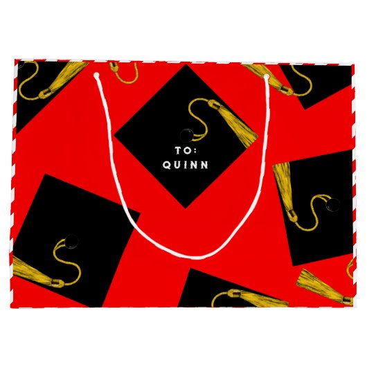 Afstuderen Grote Geschenktas Groot Cadeauzakje (Achterkant)