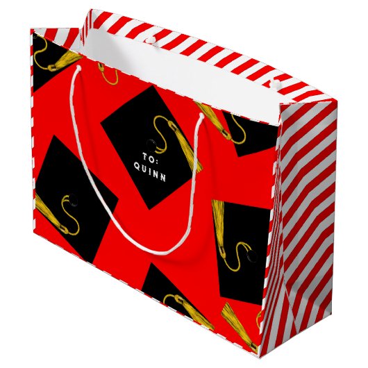 Afstuderen Grote Geschenktas Groot Cadeauzakje (Achterkant Gekanteld)