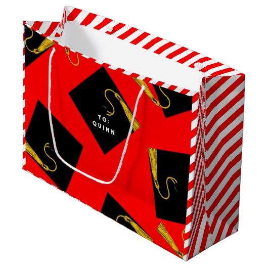 Afstuderen Grote Geschenktas Groot Cadeauzakje (Voorkant Gekanteld)