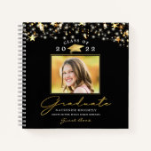 Afstuderen Guest Book 2022 Photo Black Gold Notitieboek (Voorkant)