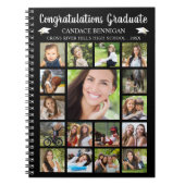 Afstuderen Guestbook Memory Book Photo Collage Notitieboek (Voorkant)