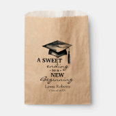 Afstuderen gunstzakken, Sweet eindes nieuw begin Bedankzakje (Voorkant)