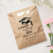 Afstuderen gunstzakken, Sweet eindes nieuw begin Bedankzakje (Gezegeld)