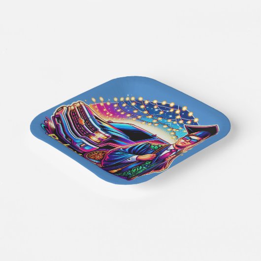 Afstuderen Guy Met Pickup Truck Custom Papieren Bordje (Gebogen)