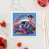 Afstuderen Guy Met Pickup Truck Custom Servet (Insitu)