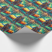 Afstuderen Guy Met Snelle Auto Custom Cadeaupapier (Hoek)